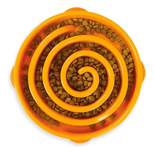 Outward Hound Slow Feeder Dog Bowl Orange | Buy Online at DOGUE Australia