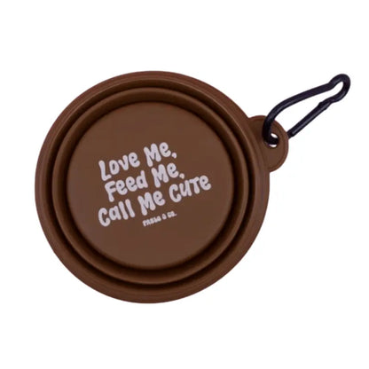 Pablo & Co Collapsible Dog Bowl Brown | Buy Online at DOGUE Australia