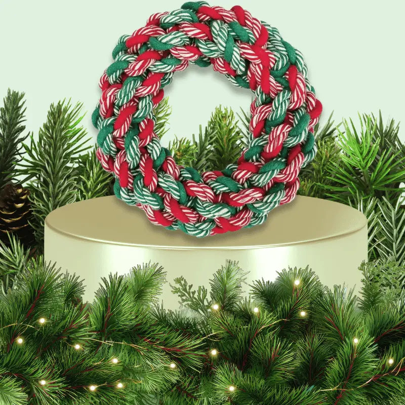 Prestige Holiday Wreath Rope Dog Toy | Buy Online at DOGUE Australia