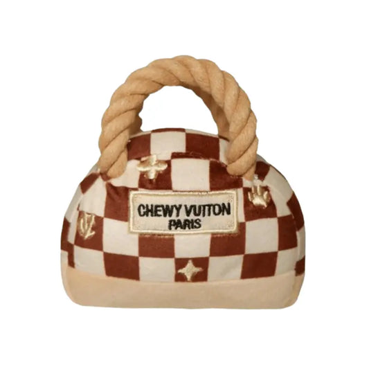 Romiet Chewy Vuiton Cream Handbag Dog Toy | Buy Online at DOGUE Australia