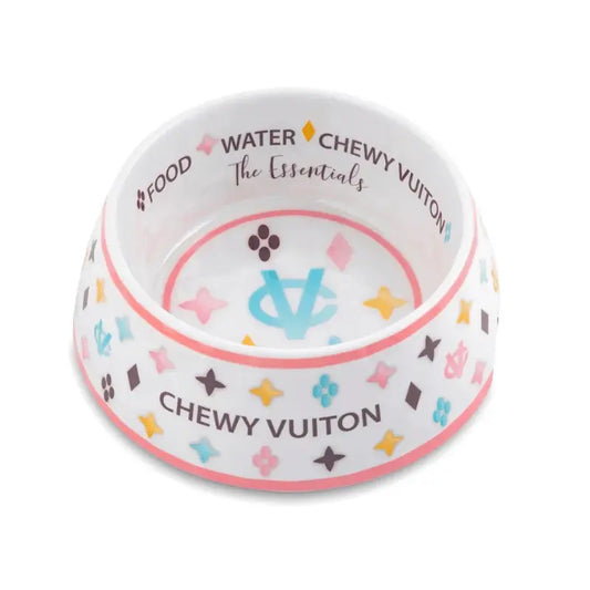Romiet Chewy Vuiton White Dog Bowl | Buy Online at DOGUE Australia