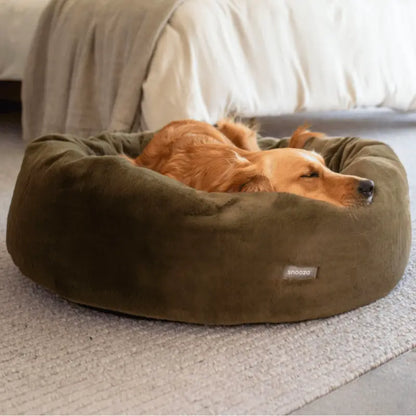 Snooza Luxe Fur Cuddler Dog Bed Leaf | Buy Online at DOGUE Australia