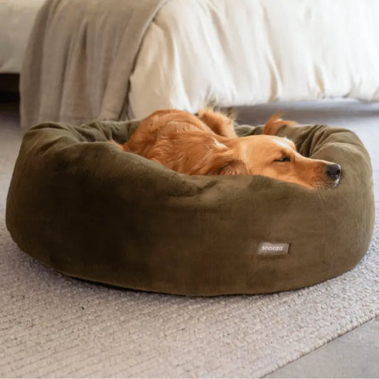 Snooza Luxe Fur Cuddler Dog Bed Leaf | Buy Online at DOGUE Australia