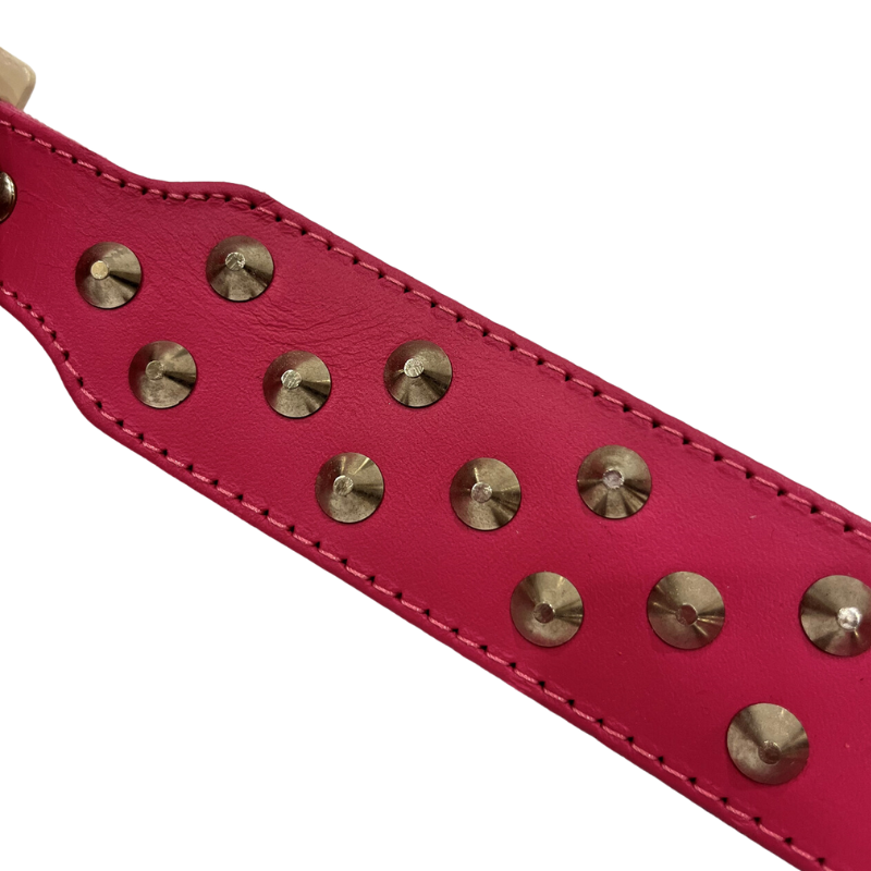 Wrinkled DOGUE Stud Muffin Leather Dog Collar 