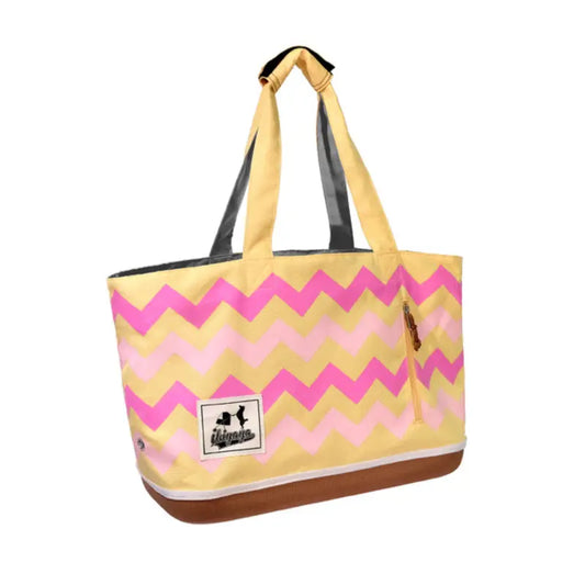 Ibiyaya | Pet Carrier Tote for Cats & Dogs | Yellow & Pink