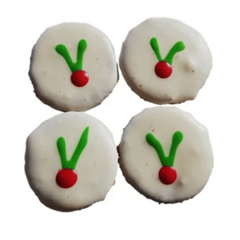 Huds and Toke Holiday Holly Dog Cookies