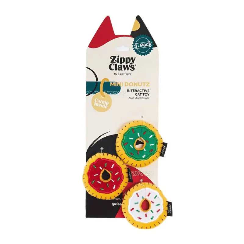 ZippyClaws Holiday Mini Donutz Cat Toy | Buy Online at DOGUE Australia
