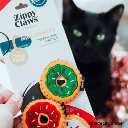 ZippyClaws Holiday Mini Donutz Cat Toy | Buy Online at DOGUE Australia