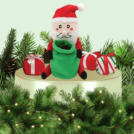 ZippyPaws Burrow Santa Sack Dog Toy | Buy Online at DOGUE Australia