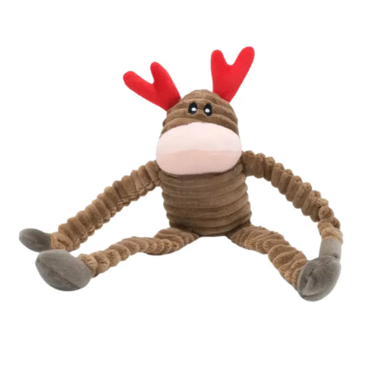 ZippyPaws Holiday Crinkle Reindeer Dog Toy - DOGUE