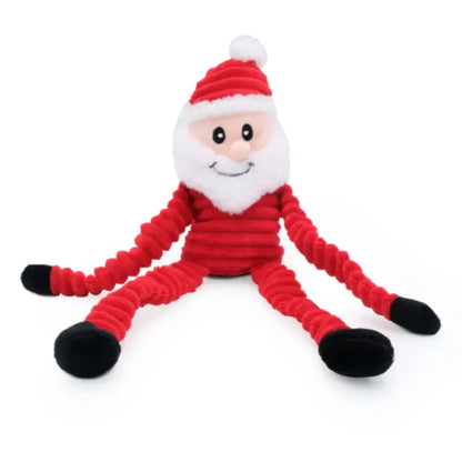 ZippyPaws Holiday Crinkle Santa Dog Toy - DOGUE