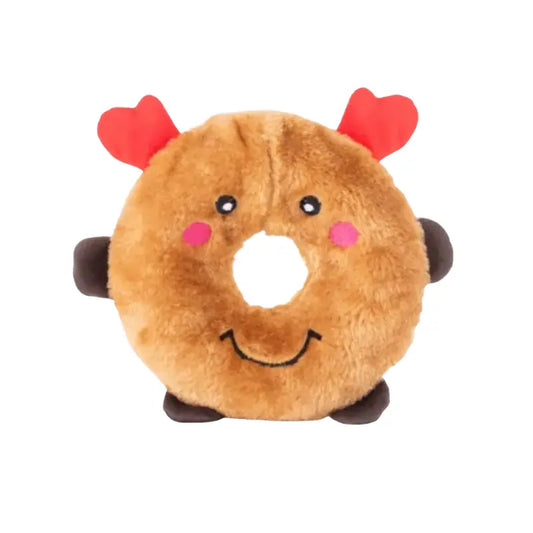 ZippyPaws Holiday Donutz Buddies Reindeer Dog Toy - DOGUE