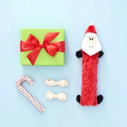 ZippyPaws Holiday Jigglerz Santa Dog Toy
