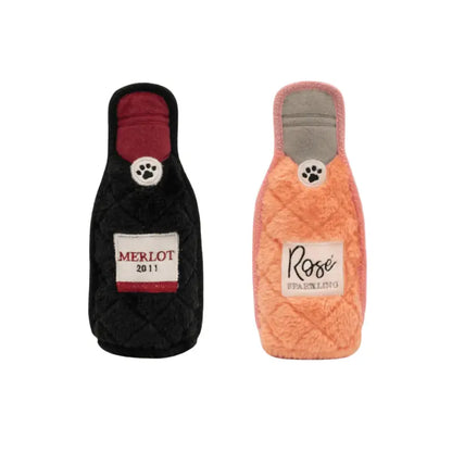 ZippyPaws Valentines Z-Stitch Happy Hour Crusherz Dog Toy Merlot & Rosé | Buy Online at DOGUE Australia