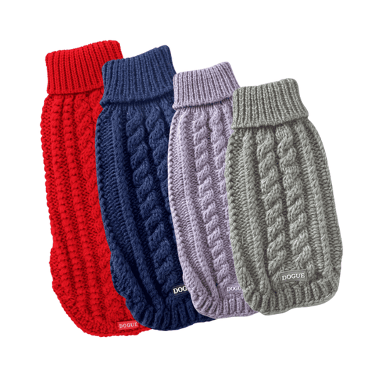 DOGUE Cable Knit Dog Jumper