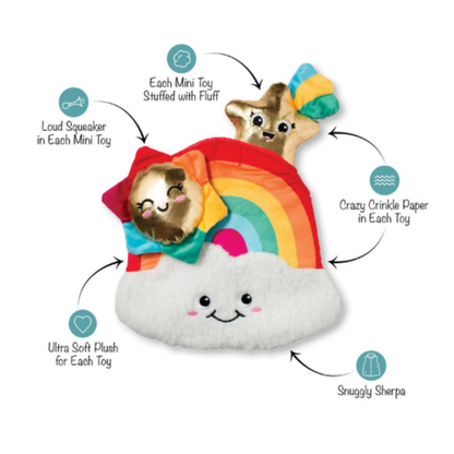 Fringe Studio "Look on the Bright Side" Rainbow Dog Toy