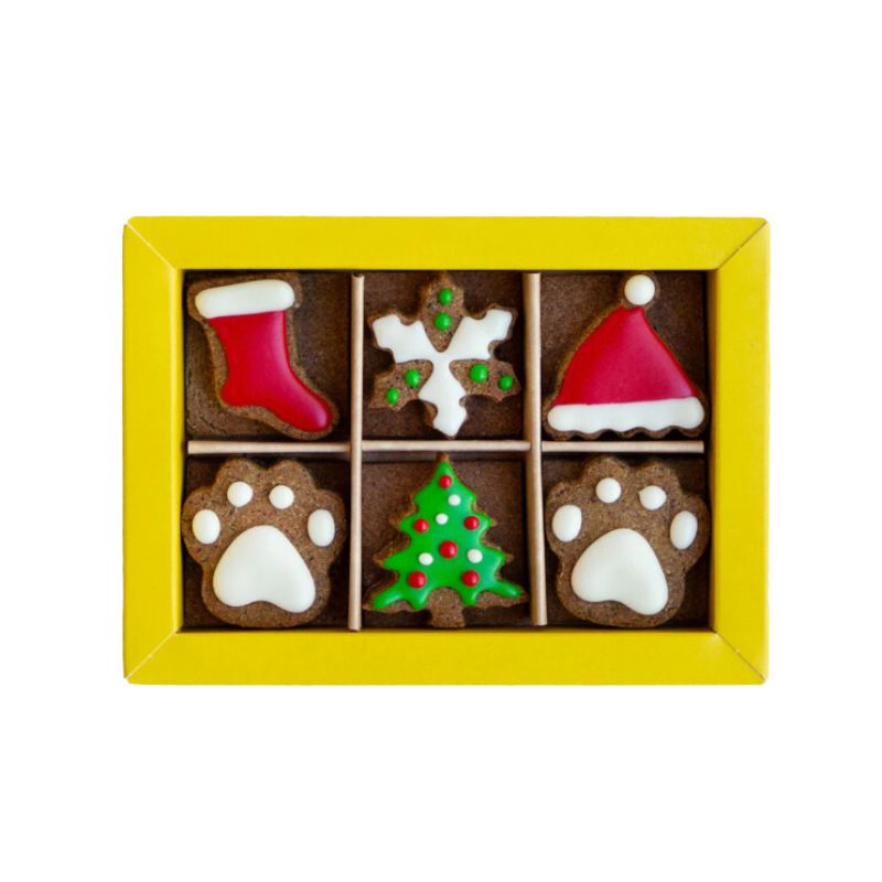 Golden BARKery Holiday Dog Treat 12-pack Dog Biscuits Box - DOGUE