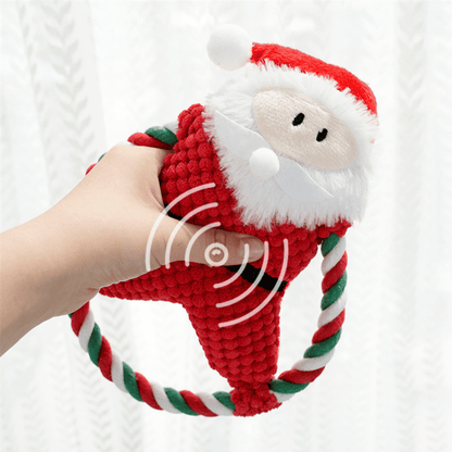 Holiday Plush Ring Dog Toy