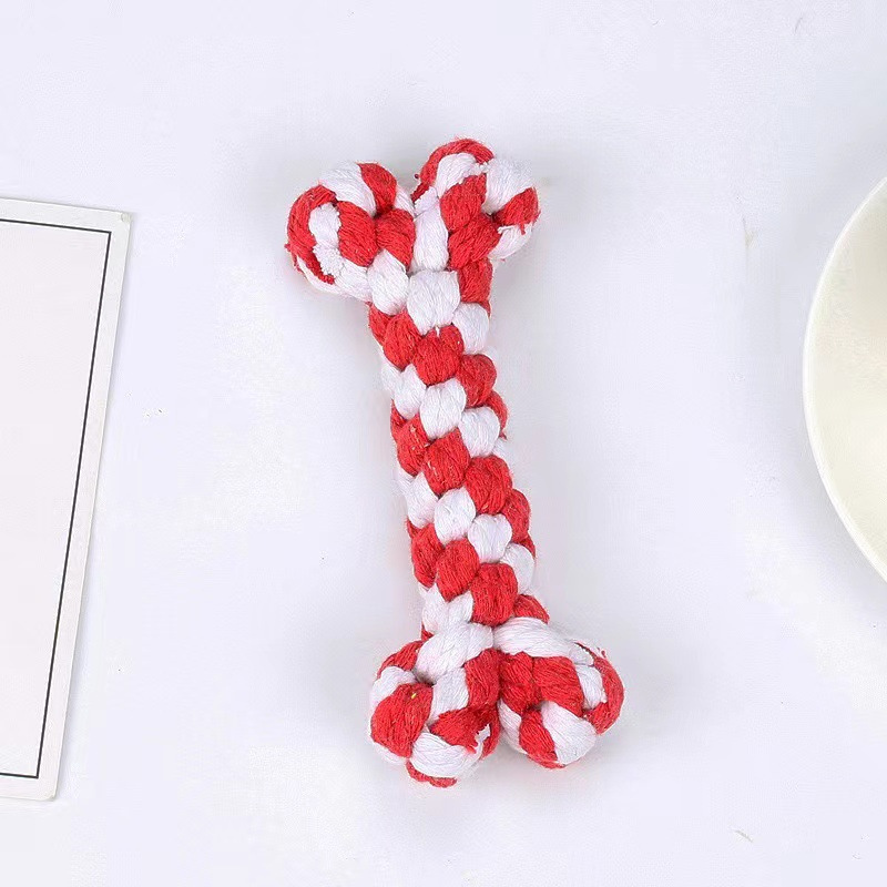 Holiday Rope Bone Dog Toy