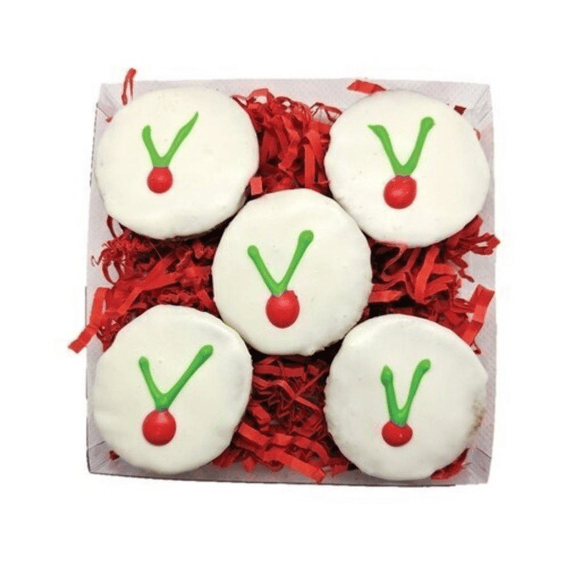 Huds and Toke Holiday Holly Dog Cookies