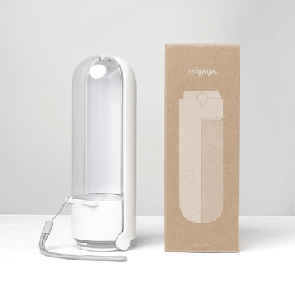 Ibiyaya Pupoasis Fold & Go Water Bottle White