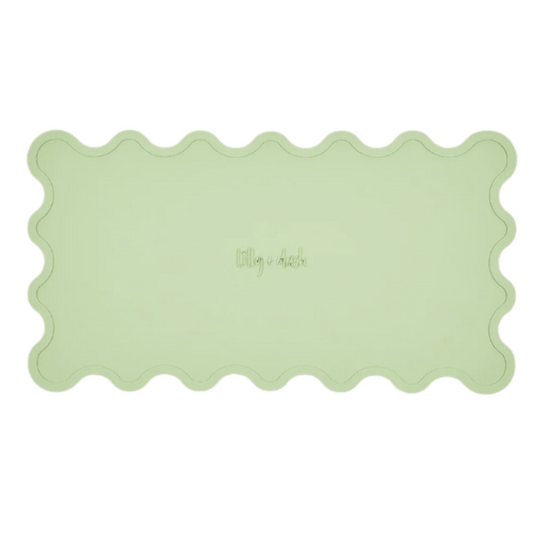 Lilly + Dash Wave Feeding Mat Mint