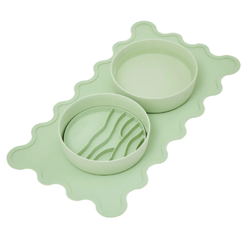 Lilly + Dash Wave Feeding Mat Mint