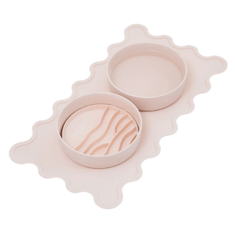 Lilly + Dash Wave Feeding Mat Rose Quartz