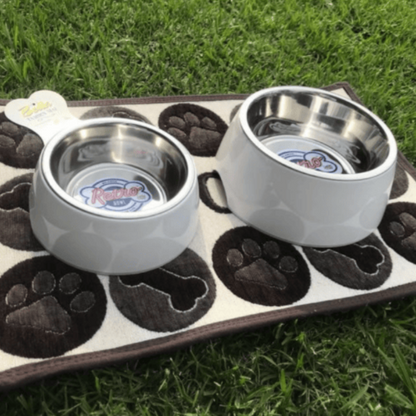 Loving Pets Retro Dog Bowl Ice White