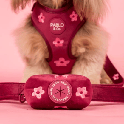 Pablo & Co Bloom Baby Bloom Velvet Poop Bag Holder
