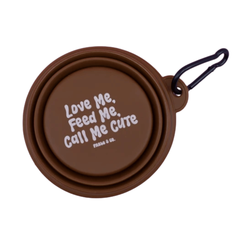 Pablo & Co Collapsible Dog Bowl Brown