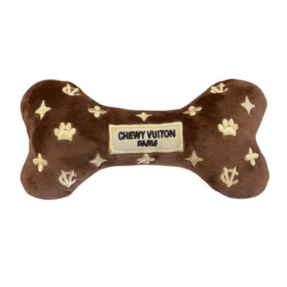 Romiet Chewy Vuiton Brown Bone Dog Toy