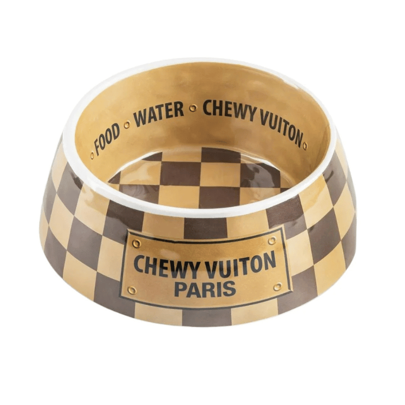 Romiet Chewy Vuiton Brown Dog Bowl