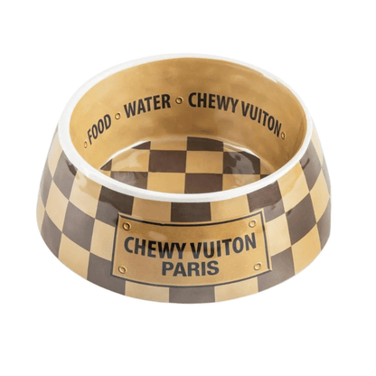 Romiet Chewy Vuiton Brown Dog Bowl