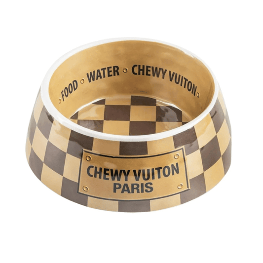 Romiet Chewy Vuiton Brown Dog Bowl