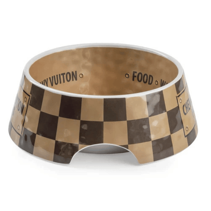 Romiet Chewy Vuiton Brown Dog Bowl