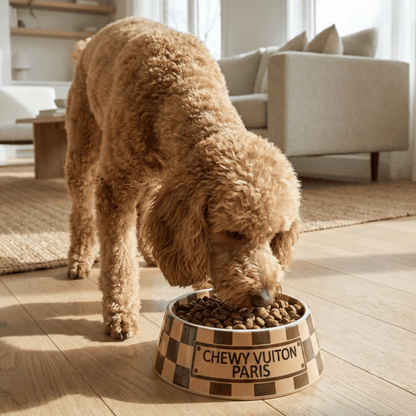 Romiet Chewy Vuiton Brown Dog Bowl