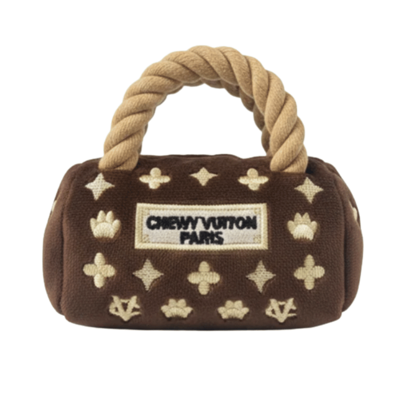 Romiet Chewy Vuiton Brown Handbag Dog Toy