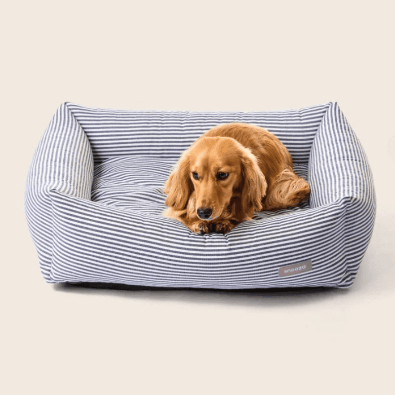 Snooza The Nest Dog Bed Chambray Stripe