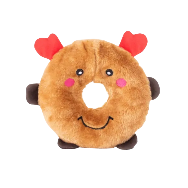 ZippyPaws Holiday Donutz Buddies Reindeer Dog Toy