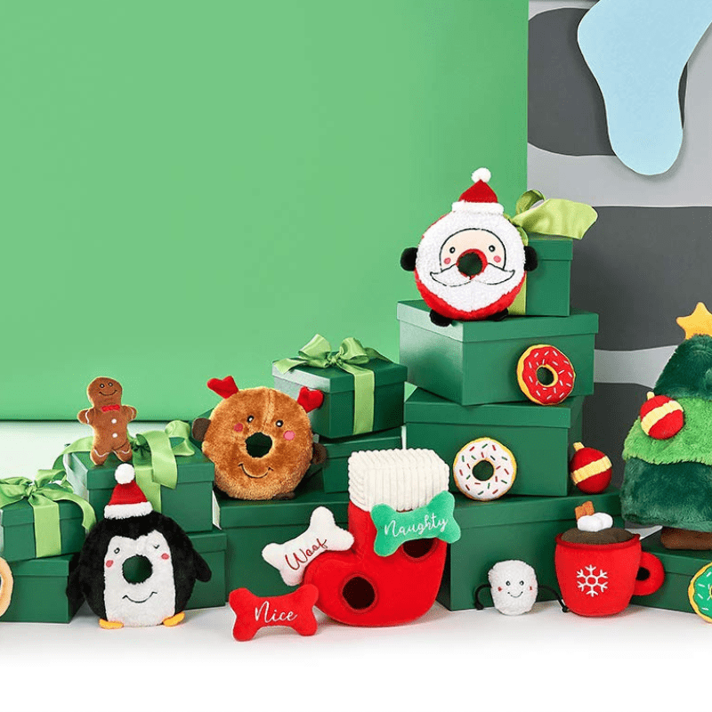ZippyPaws Holiday Donutz Buddies Reindeer Dog Toy