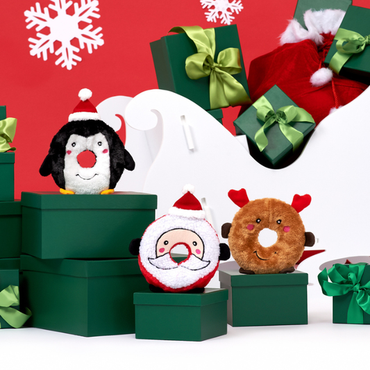 ZippyPaws Holiday Donutz Buddies Reindeer Dog Toy