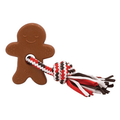 ZippyPaws Holiday Teetherz Gingerbread Man Dog Toy