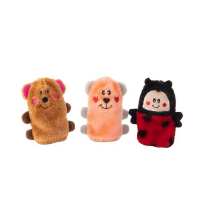 3 Mini Peluches Saint Valentin pour chien - Squeakie Buddies - Zippy Paws main image 0