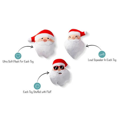 Fringe Studio | Holiday | Santa Heads Mini 3 Pack | Buy Online at DOGUE Australia