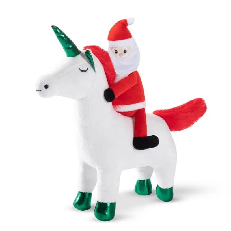 santa-unicorn-holiday-dog-toy