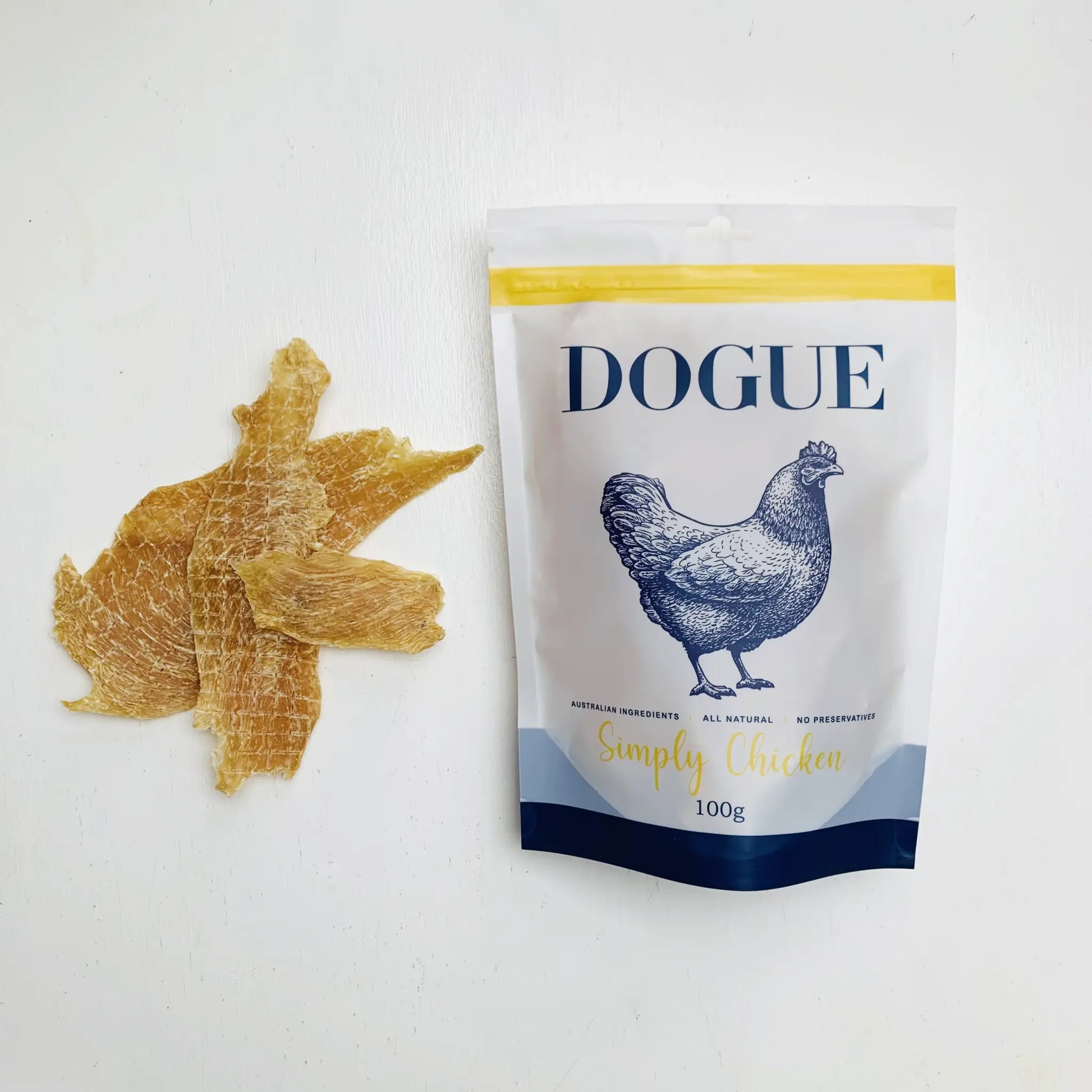 DOGUE treats_simply chicken_white background